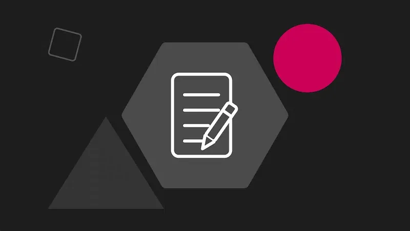 A geometric hexagon illustration for a post about tracking your time